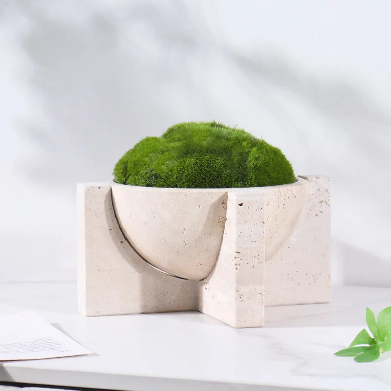 Natural Marble Stone Flower Po - đánh giá và giá Aloe Vera Pot
