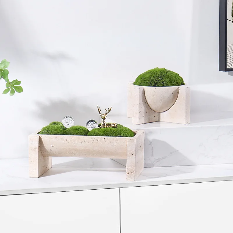 Natural Marble Stone Flower Po - đánh giá và giá Aloe Vera Pot