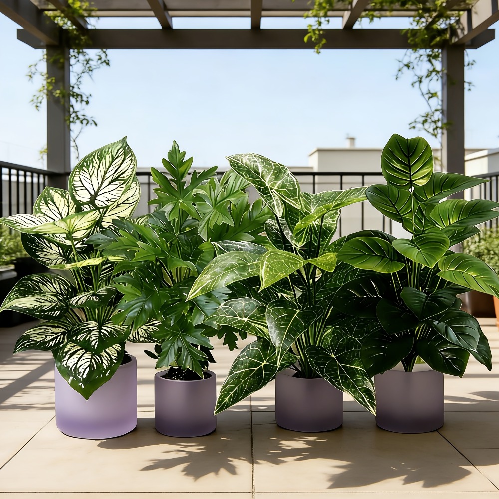4PC Artificial Plants with 48L - đánh giá và giá Dracaena Marginata