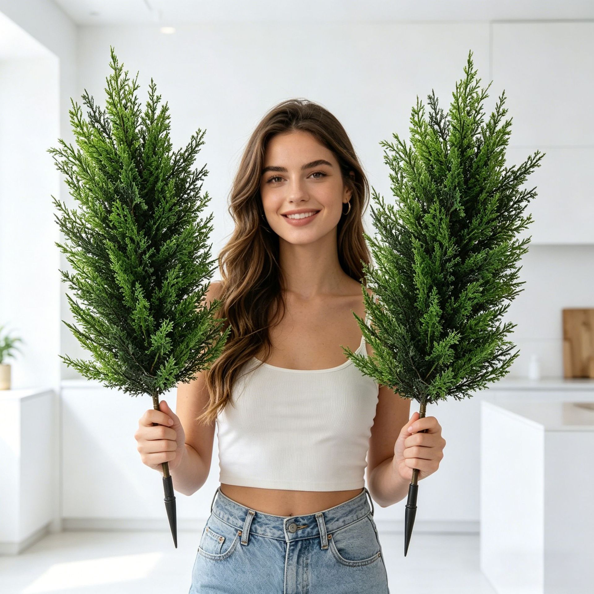 1/2pcs Artificial Cypress Real - đánh giá và giá Dracaena Marginata