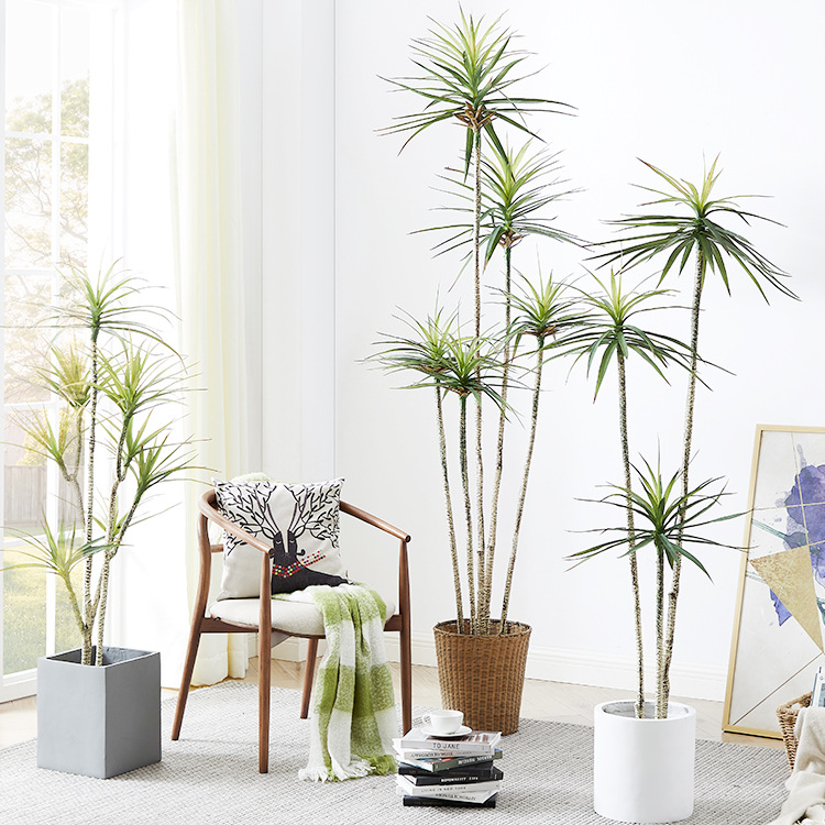 Artificial Plastic Potted ​Pla - đánh giá và giá Dracaena Marginata